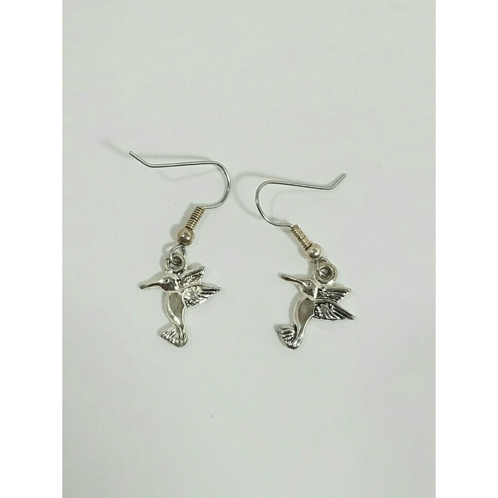 3 for$15 Silver Petite Dainty Hummingbird Earrings